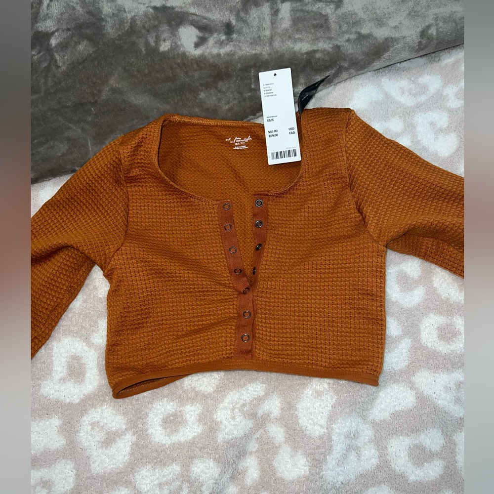 Urban Outfits Long Sleeve Crop Top
